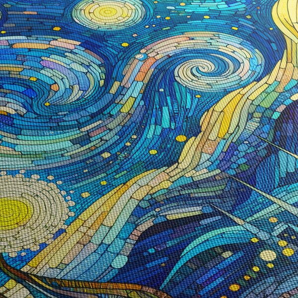 Obraz - Mozaika hvězdné noci (70x50 cm)
