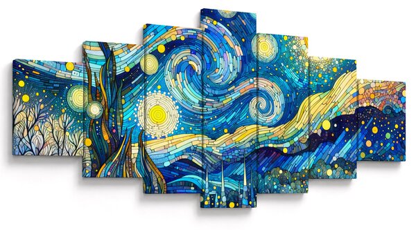 Obraz - Mozaika hvězdné noci (210x100 cm)