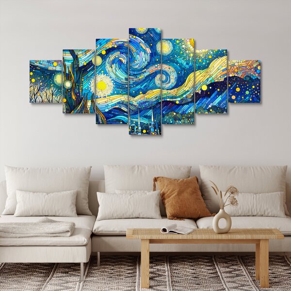 Obraz - Mozaika hvězdné noci (210x100 cm)
