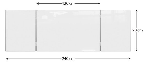 Triptych 120 x 90 cm / 120-240 cm ALLboards PREMIUM TRB129
