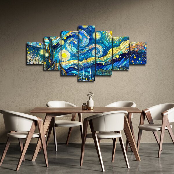 Obraz - Mozaika hvězdné noci (210x100 cm)