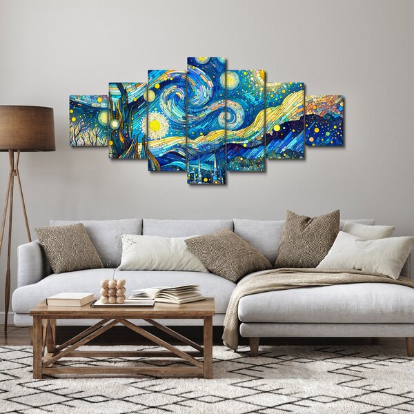 Obraz - Mozaika hvězdné noci (210x100 cm)