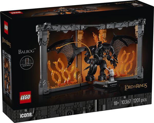 LEGO® Icons 10367 Knižní zarážka: Pán prstenů – Balrog™