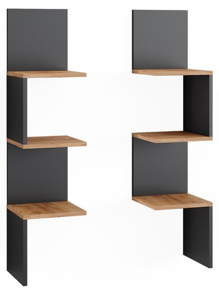 Rohová police Vicco Paolo Antracit 28 x 116.4 cm Sada 2 kusů, Model 52102