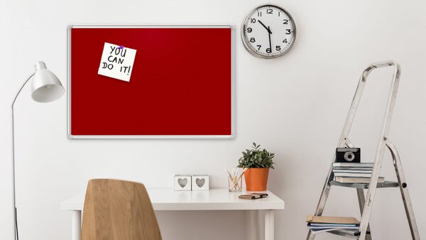 Allboards, textilní nástěnka 150x100 cm (červená),TF1510CE