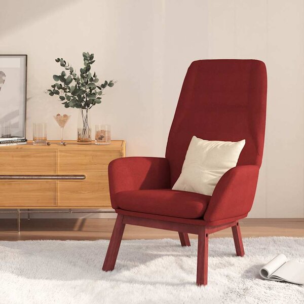 Relaxační křeslo vínové textil 341391