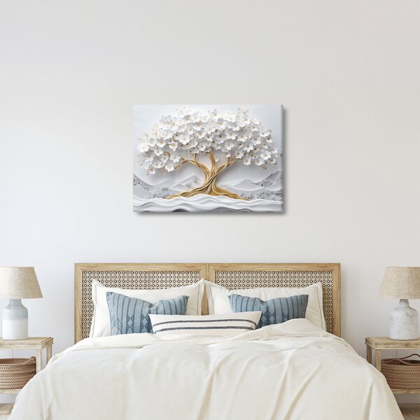 Obraz - 3D elegantní strom života plný květů (70x50 cm)