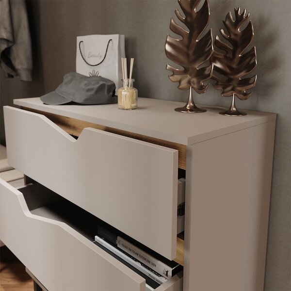 Kredenc Vicco Marelle Béžový dub/Artisan 80 x 81.2 cm se 3 zásuvkami, Model 57843