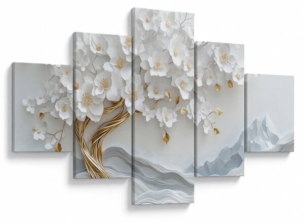 Obraz - 3D elegantní strom života (125x70 cm)