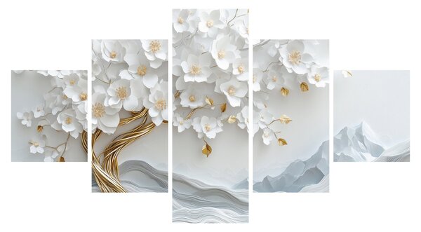Obraz - 3D elegantní strom života (125x70 cm)