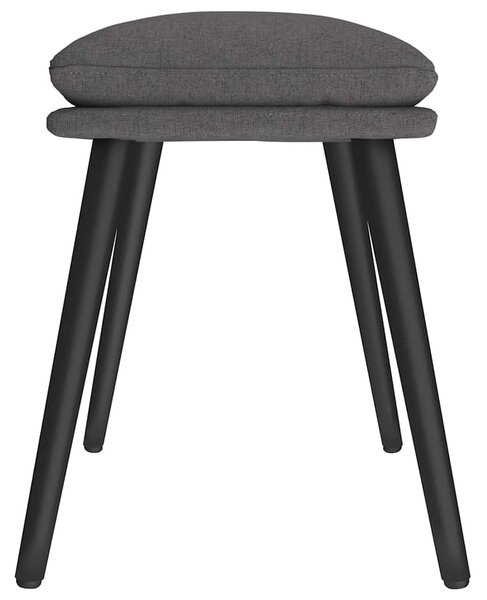 Podnožka tmavě šedá 45 x 29,5 x 35 cm textil 341494
