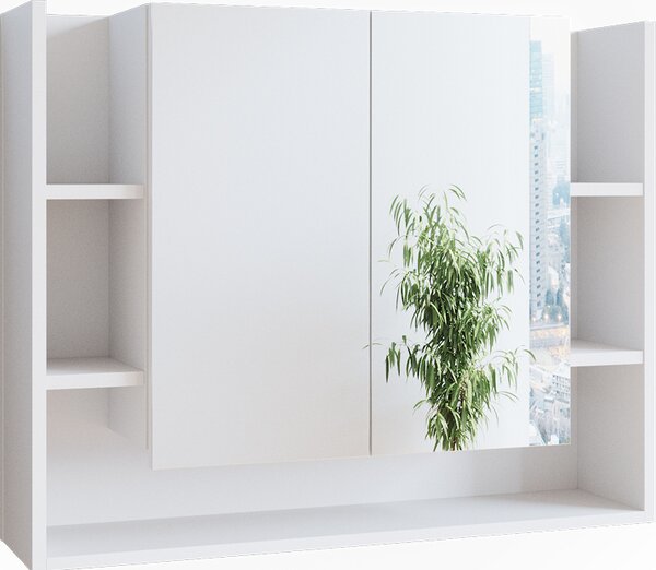 Koupelnová zrcadlová skříňka Vicco Elira Bílá 80.2 x 64 cm, Model 37041