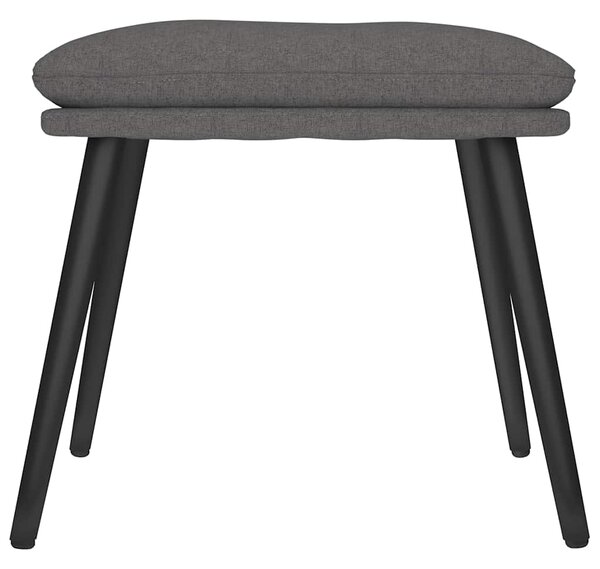 Podnožka tmavě šedá 45 x 29,5 x 35 cm textil 341494
