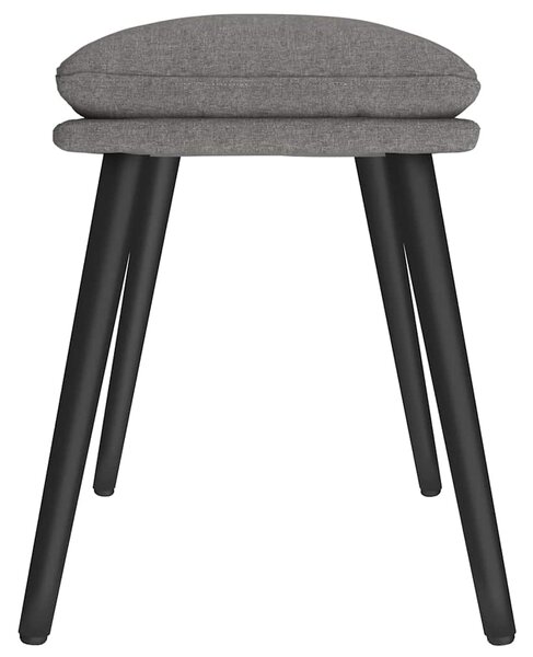 Podnožka světle šedá 45x29,5x35 cm textil 341493
