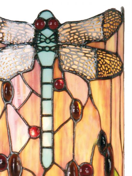 Nástěnná lampa Tiffany Dragonfly – 20x11x36 cm