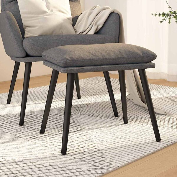 Podnožka světle šedá 45x29,5x35 cm textil 341493