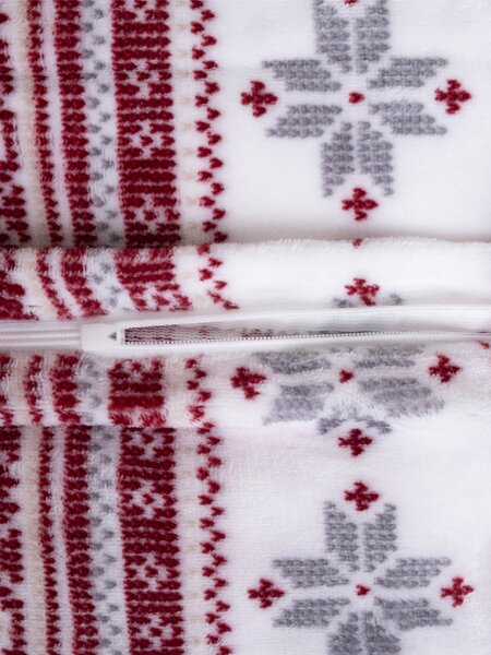 Francouzské povlečení mikroplyš Exclusive – Winter červené