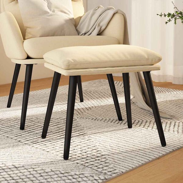 Podnožka krémová 45x29,5x35 cm textil 341495
