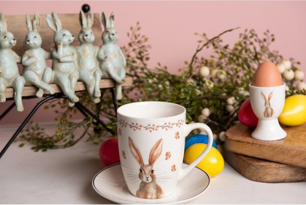 Kalíšek na vajíčko Rustic Easter Bunny – 4x6 cm