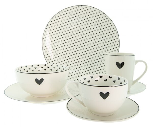 Porcelánový hrnek se srdíčkem Love Birds