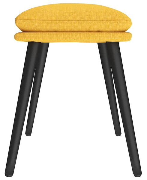 Podnožka hořčicově žlutá 45 x 29,5 x 35 cm textil 341500