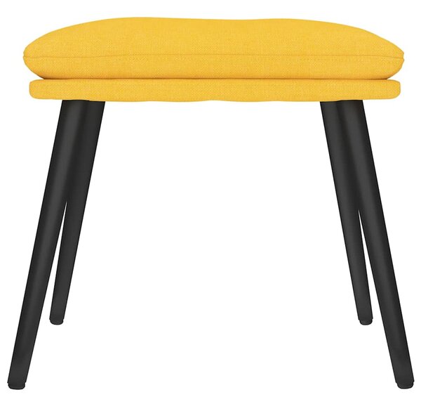 Podnožka hořčicově žlutá 45 x 29,5 x 35 cm textil 341500