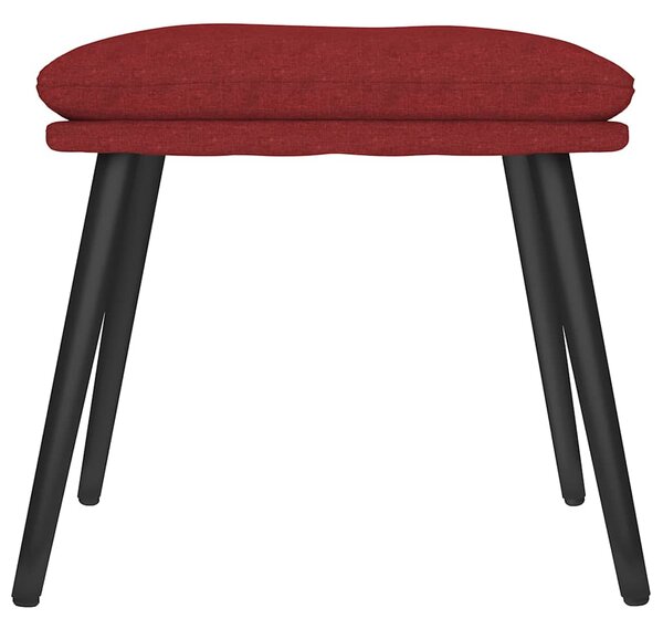 Podnožka vínová 45 x 29,5 x 35 cm textil 341501