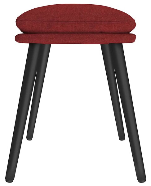 Podnožka vínová 45 x 29,5 x 35 cm textil 341501
