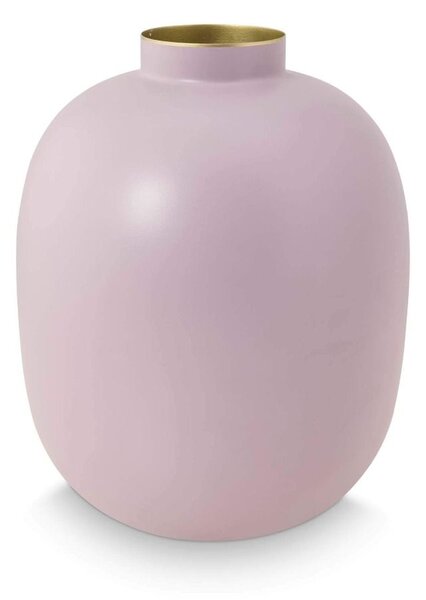 Pip Studio velká kovová váza 32cm, lila matná