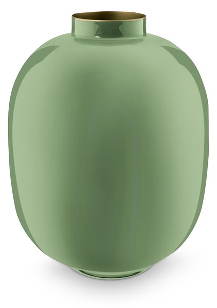 Pip Studio velká kovová váza 32cm, zelená