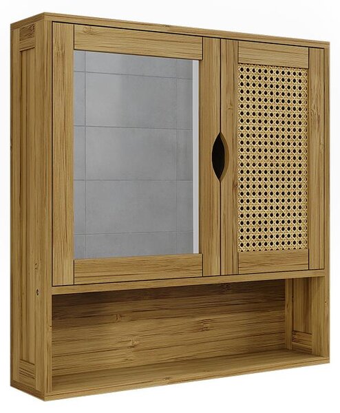 Koupelnová skříňka se zrcadlem Vicco Liora Bambus 56 x 58 cm se zrcadlem, Model 51648