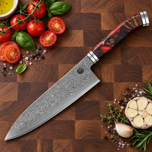 Šéfkuchařský nůž z damaškové oceli SG-2 SaKuRo SUZAKU 21,5 cm