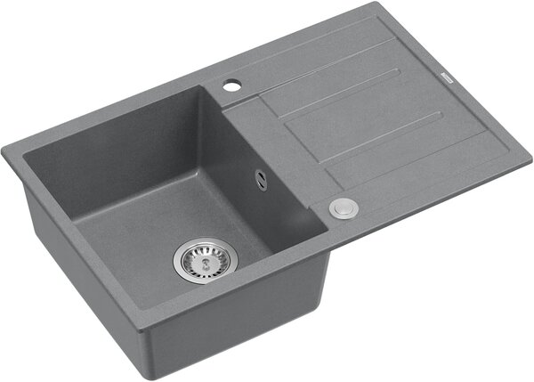 Quadron Morgan dřez graniteq 78x50 cm šedá/grafitová/onyx HB8203U5-BS_P2O