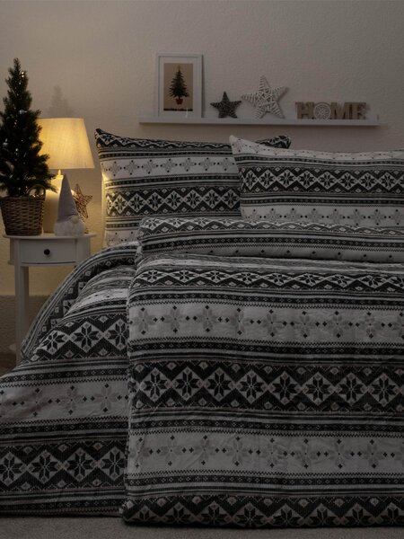 Francouzské povlečení mikroplyš Exclusive – Winter zelené