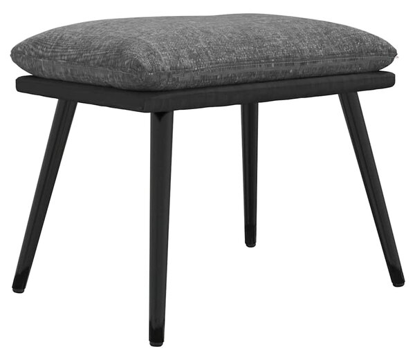 Podnožka světle šedá 45x29,5x35 cm textil a umělá kůže 341515