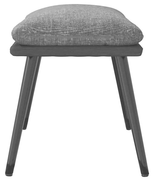 Podnožka světle šedá 45x29,5x35 cm textil a umělá kůže 341515
