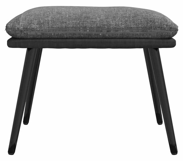 Podnožka světle šedá 45x29,5x35 cm textil a umělá kůže 341515