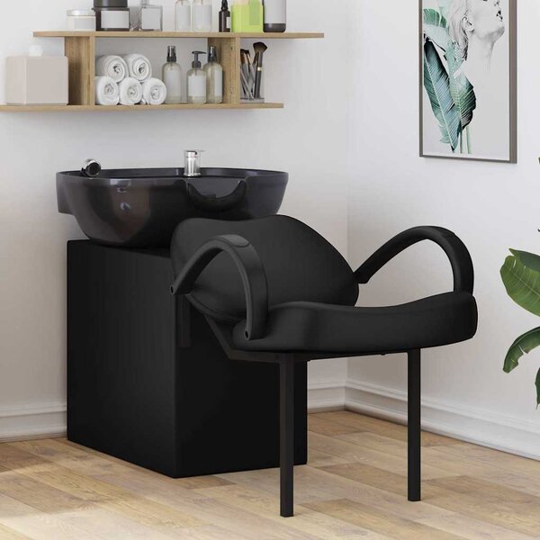 Křeslo na šampon Černá 136 x 60 x 92 cm PVC