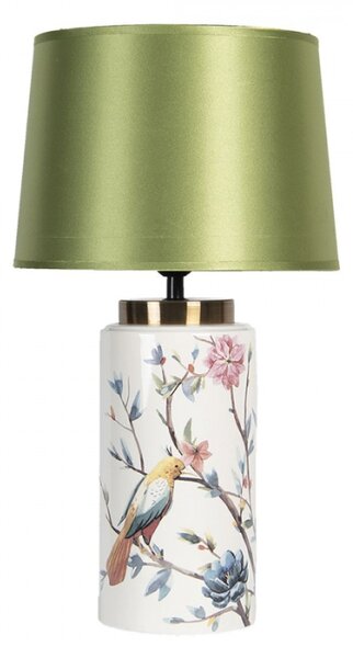 Stolní lampa se zeleným stínidlem Emmy – 27x50 cm