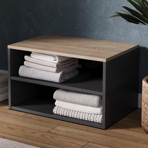 Komoda Vicco Betti Anthracite/Sonoma 60 x 36 cm se 2 přihrádkami, Model 56432