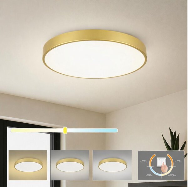Brilagi - LED Stropní svítidlo POOL LED/60W/230V 3000/4000/6000K pr. 60 cm zlatá