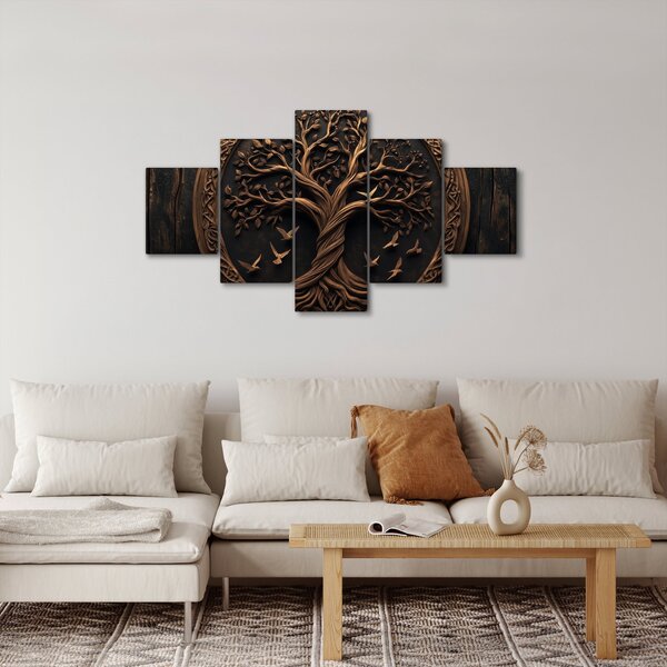 Obraz - Dřevěný strom života (125x70 cm)