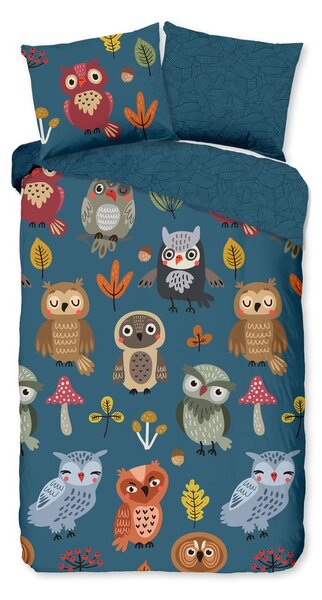 Dětské bavlněné povlečení Good Morning Owls, 140 x 220 cm