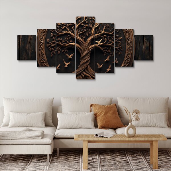 Obraz - Dřevěný strom života (210x100 cm)