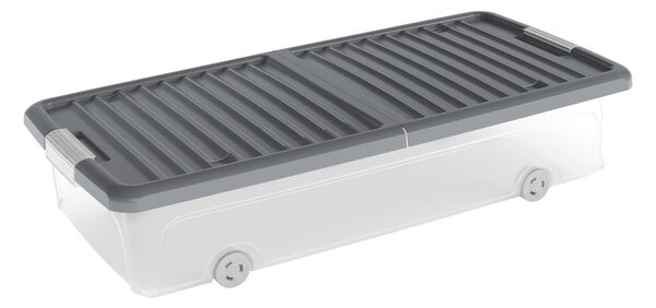 Plastový úložný box pod postel s víkem 74x37x16,5 cm W box underbed L – KIS