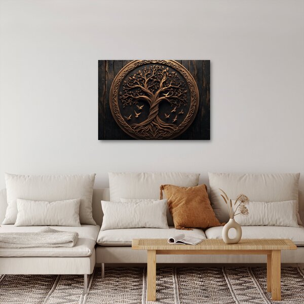 Obraz - Dřevěný strom života (70x50 cm)