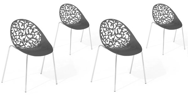 Set 4ks. jídelních židlí Mumbwa (černá). 1009814