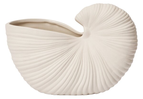 Kameninový obal na květináč Shell Pot Off White 23 cm