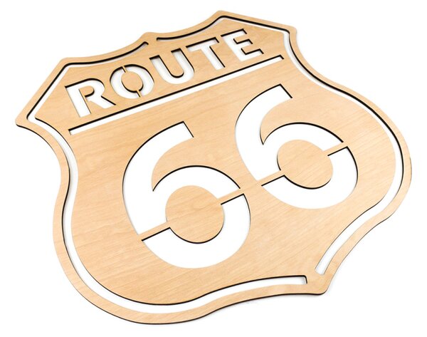 Dřevěná dekorace Route 66
