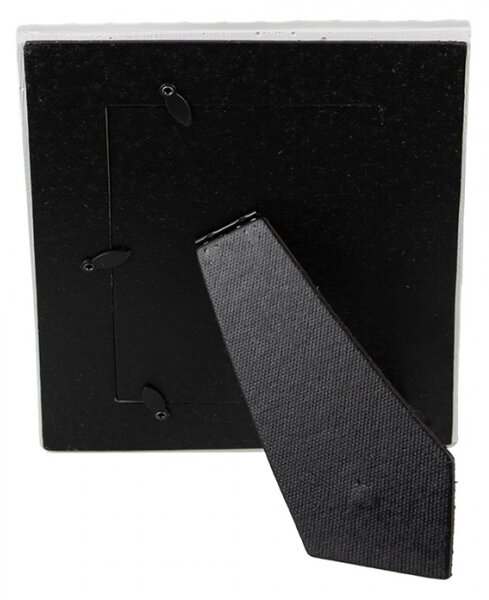 Bílý antik fotorámeček s plastickým dekorem – 10x15 cm